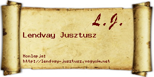 Lendvay Jusztusz névjegykártya